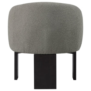 English Elm Maciel Boucle Barrel Accent Chair with Matte Black Legs for Modern Living Spaces B062P451836