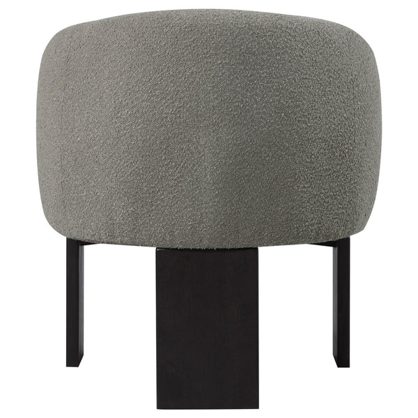 English Elm Maciel Boucle Barrel Accent Chair with Matte Black Legs for Modern Living Spaces B062P451836