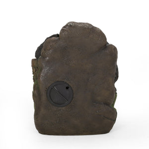 English Elm Christopher Knight Home® - 23.75" Hand Crafted Weather-Resistant Floor Fountain with LED Underwater Lights, Faux Stone Moss Black, 23.75" 71776.00MBLK