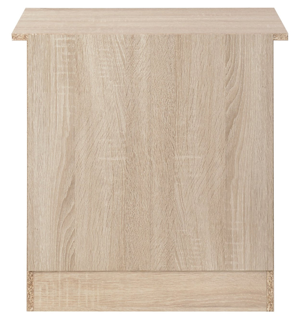 English Elm Sandle Wood Contemporary Nightstand Brown — Compact 23"H x22"W x18"D, Sturdy Particleboard, Sleek Surface, Quick Assembly B078107864