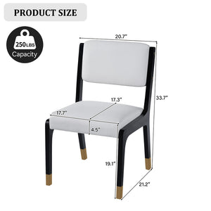 English Elm Wood Dining Chairs Set Of 2 - Modern Farmhouse Accent With Solid Wood Legs & Comfortable Padded Seats N842P300888D-GIGA