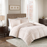 Madison Park Duke Glam/Luxury Faux Fur Comforter Mini Set MP10-3066 Champagne