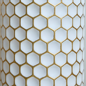 English Elm Floor Modern Metal Vase Set - Elegant Droplet Shaped White & Gold Accents For Glamorous Home Decor W2796P290484