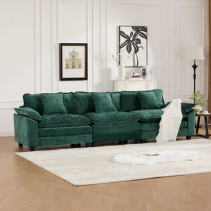 English Elm Wider Ergonomic Loveseat with Breathable Chenille Upholstery, Modular Design, Plush Double-Layer Cushioning W1143S00042 W1143S00042