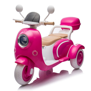 English Elm 12v Dual Motor Two Seater Kids Electric Motorcycle with Bluetooth Led and Foldable Adult Seat W1578P283697