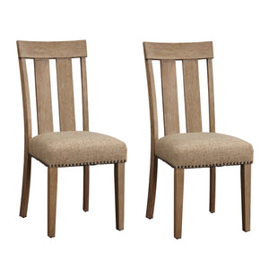 English Elm Beige Tufted Back Arm Chairs Set of 2 — Vintage-Inspired Upholstered Dining Accent Seating with Elegant Legs Beige B062P186532