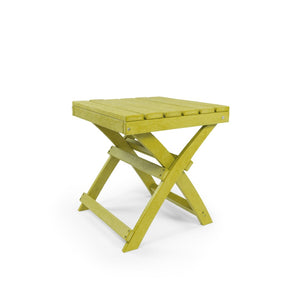 English Elm Seaview Recycled Hdpe Outdoor Folding Side Table Uv Resistant Patio Deck Use Yellow B2745P409722