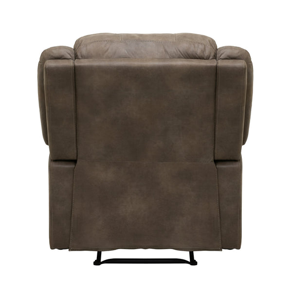 English Elm Modern Fairview Recliner Chair Plush Microfiber Manual Reclining Pillowtop Arms Solid Wood Frame Brown 35 L x 30.5 W x 26.5 H B011P188423