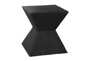 English Elm Accent Table Matte Black Wood Grain Surface for Indoor Outdoor Modern Living B2710P461681