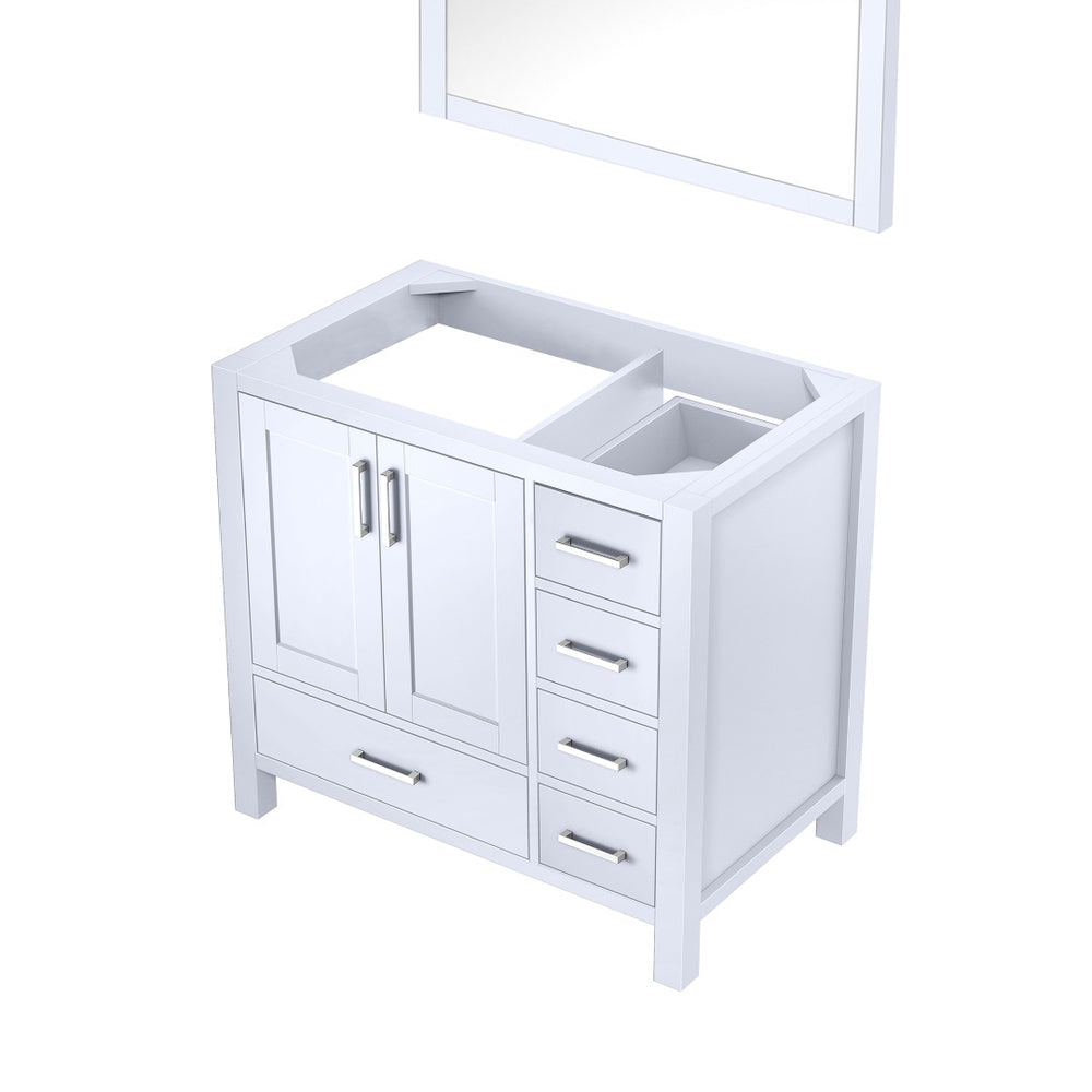 English Elm White Bath Vanity With 34 In. Mirror, 36 In. W X 22 In. D, Elegant Design & Ample Storage Solutions B2731S00506-GIGA