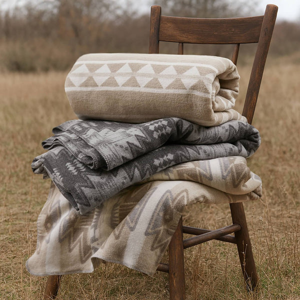 English Elm 1-piece King Jacquard Cotton Blend Blanket Aztec Woven Soft Breathable Bedroom Layer Multi B035P437492