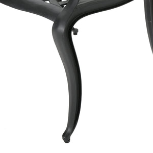 English Elm Christopher Knight Home® - Olmsted Black 5-Piece Aluminum Dining Set — Weather-Resistant Cast Aluminum, Mesh Back Seats, Patio Luxury 54587.00SAD-4_54586.00SAD