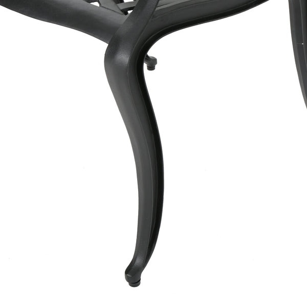 English Elm Christopher Knight Home® - Olmsted Black 5-Piece Aluminum Dining Set — Weather-Resistant Cast Aluminum, Mesh Back Seats, Patio Luxury 54587.00SAD-4_54586.00SAD