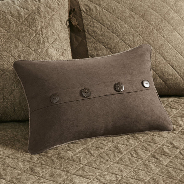 English Elm 6 Piece Reversible Daybed Cover Set Boone - Faux Suede Diamond Quilted Twin, 6-Pc Cabin Charm Ensemble B03597569