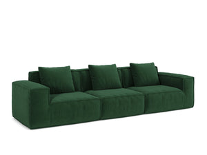 English Elm 118-Inch Modular Sofa Bed - Versatile Green Corduroy Cloud Velvet For Stylish Comfort & Functionality W3147S00029