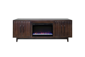 English Elm Radiance 75" Fireplace Tv Stand For Tvs Up To 85", Elegant Rosewood Finish With Cozy Electric Heat B108P345209-GIGA