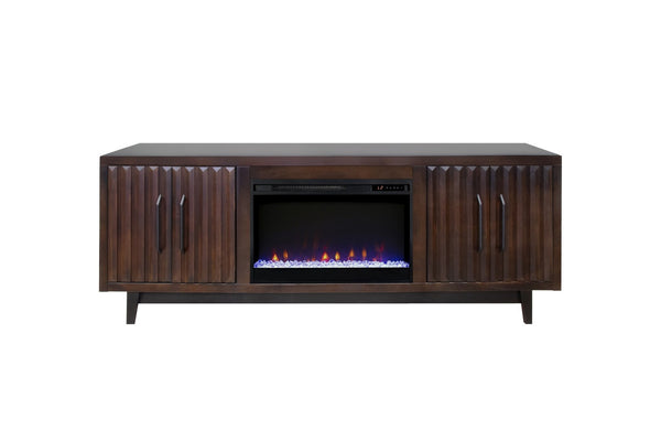 English Elm Radiance 75" Fireplace Tv Stand For Tvs Up To 85", Elegant Rosewood Finish With Cozy Electric Heat B108P345209-GIGA