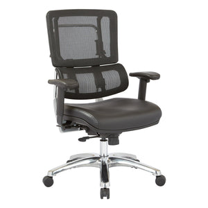 OSP Home Furnishings Vertical Mesh Back Manager Chair with Lumbar Support for Modern Home Office Use Dillon 99662C-R107