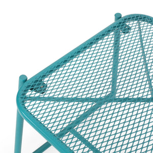 English Elm Christopher Knight Home® - ELBA Modern Mesh Shell Chat Set with Powder-Coated Iron Frame, Retro Minimal Outdoor Seating Teal N775P250740T