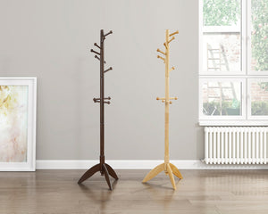 English Elm Natural Solid Wood Coat Rack 10-Hook 3-Tier Standing Hanger for Entryway Mudroom Scandinavian Style Natural 23.75 L x 4.75 W x 6.75 H B011P361959