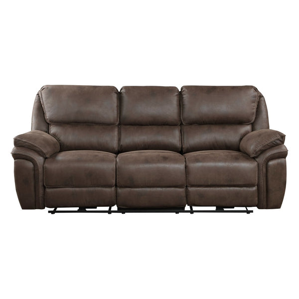 English Elm Plush Power Reclining Sofa Set 3 Piece Microfiber Living Room Usb Charging Suite Brown B011S01278