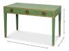 Sarreid Gabriella Shagreen Desk/Table In Watercress Green - Luxurious Leather & Wood Design For Elegance Green  54000-3