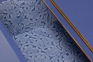 Sarreid Gabriella Night Stand In Marlin Blue - Elegant Wood With Embossed Shagreen Leather Accents Blue  54001-2