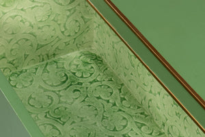 Sarreid Gabriella Night Stand - Elegant Watercress Green Finish With Embossed Shagreen Leather Accent Green  54001-3