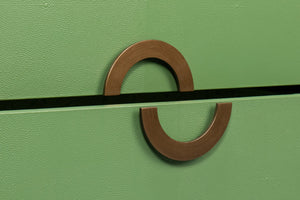 Sarreid Gabriella Night Stand - Elegant Watercress Green Finish With Embossed Shagreen Leather Accent Green  54001-3