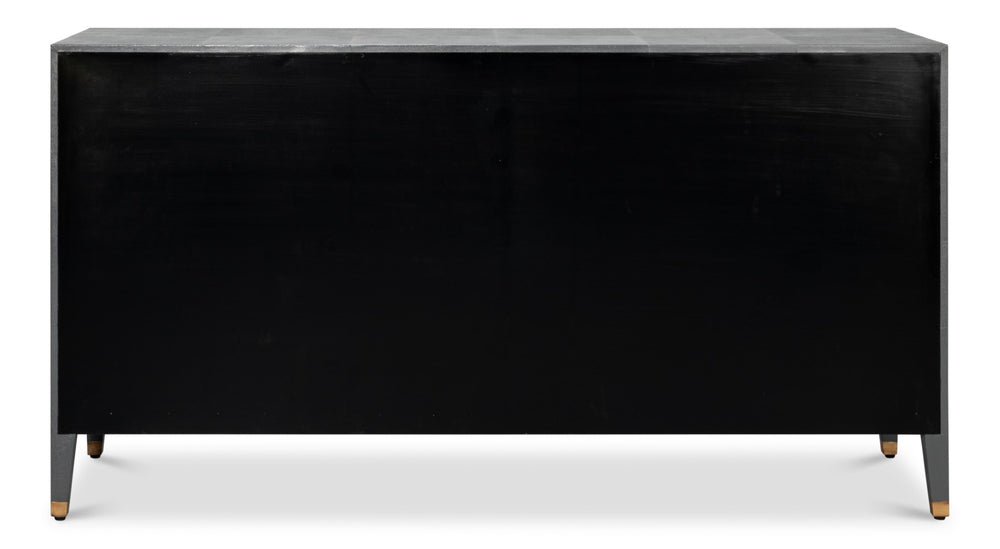 Sarreid Gabriella Chest Of Drawers In Quiet Shade Grey - 8 Spacious Drawers With Elegant Shagreen Finish Grey  54002-1