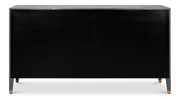 Sarreid Gabriella Chest Of Drawers In Quiet Shade Grey - 8 Spacious Drawers With Elegant Shagreen Finish Grey  54002-1