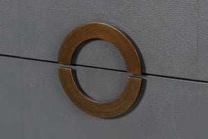 Sarreid Gabriella Chest Of Drawers In Quiet Shade Grey - 8 Spacious Drawers With Elegant Shagreen Finish Grey  54002-1