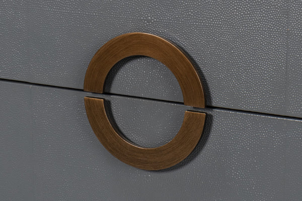 Sarreid Gabriella Chest Of Drawers In Quiet Shade Grey - 8 Spacious Drawers With Elegant Shagreen Finish Grey  54002-1