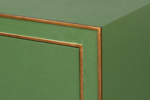 Sarreid Gabriella Chest Of Drawers - Luxurious 8-drawer Storage In Watercress Green With Leather Accents Green  54002-3