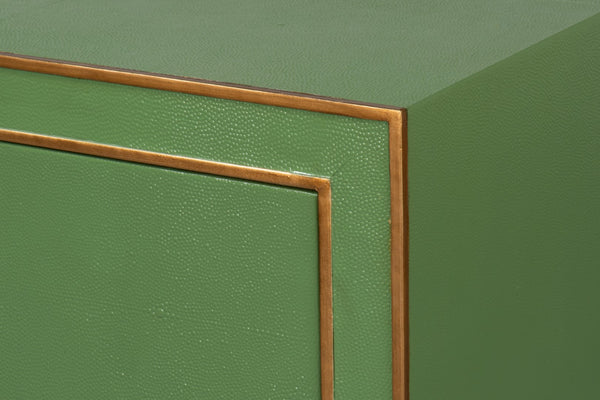 Sarreid Gabriella Chest Of Drawers - Luxurious 8-drawer Storage In Watercress Green With Leather Accents Green  54002-3