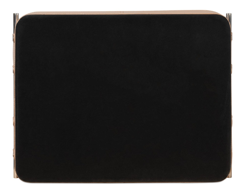 Sarreid Safari Leather Tray Mushroom - Elegant Mushroom Finish With Polished Nickel Accents For Stylish Storage Tan  54008-5