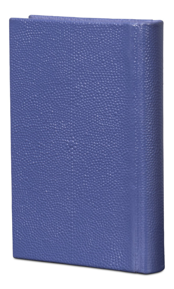 Sarreid Shagreen Books Set Of 12 - Elegant Marlin Design In Assorted Sizes, Blue Shagreen Leather Finish Blue  54009-2