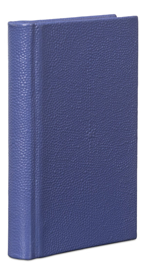Sarreid Shagreen Books Set Of 12 - Elegant Marlin Design In Assorted Sizes, Blue Shagreen Leather Finish Blue  54009-2