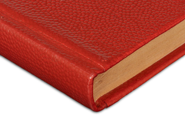 Sarreid Shagreen Elegant Rooibos Tea Books Set Of 12 - Stylish Assorted Sizes In Luxe Shagreen Leather Design Red  54009-8