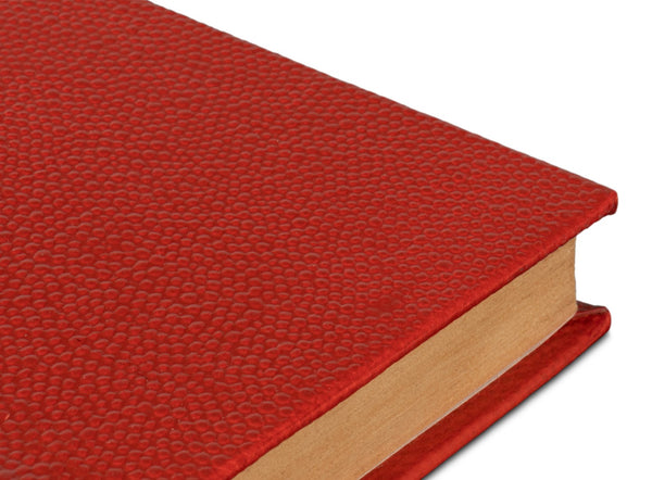 Sarreid Shagreen Elegant Rooibos Tea Books Set Of 12 - Stylish Assorted Sizes In Luxe Shagreen Leather Design Red  54009-8