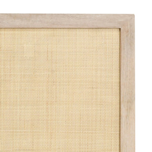 Classic Home Jensen Eastern King Bed in Meadow Taupe - Solid Mango Wood Frame with Handwoven Cane Panels 54010208