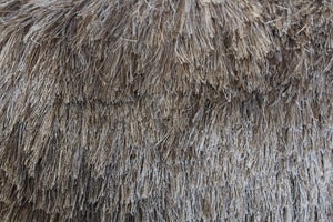 Moti Lia Beige Shag Pouf  54011011