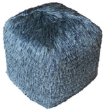 Moti Lia Blue Shag Pouf  54011012