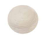 Moti Ellis Ivory Wool Pouf with Polyester Fill 54011027