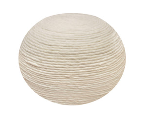 Moti Ellis Ivory Wool Pouf with Polyester Fill 54011027