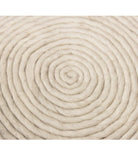 Moti Ellis Ivory Wool Pouf with Polyester Fill 54011027