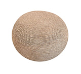 Moti Ellis Beige Wool Pouf with Polyester Fill 54011029