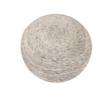 Moti Ellis Silver Wool Pouf with Polyester Fill 54011030