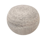 Moti Ellis Silver Wool Pouf with Polyester Fill 54011030