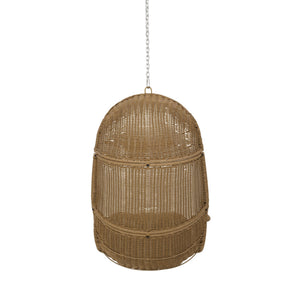 English Elm Christopher Knight Home® - Berkshire Woven Hanging Chair With 8Ft Adjustable Chain – Cozy Indoor/Outdoor Seat With Cushions 70842.00BGE